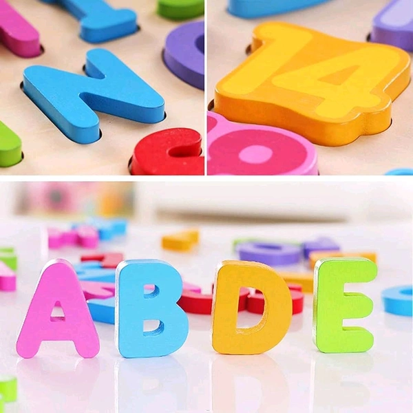 A B C D 3D Educational Wooden Plate 