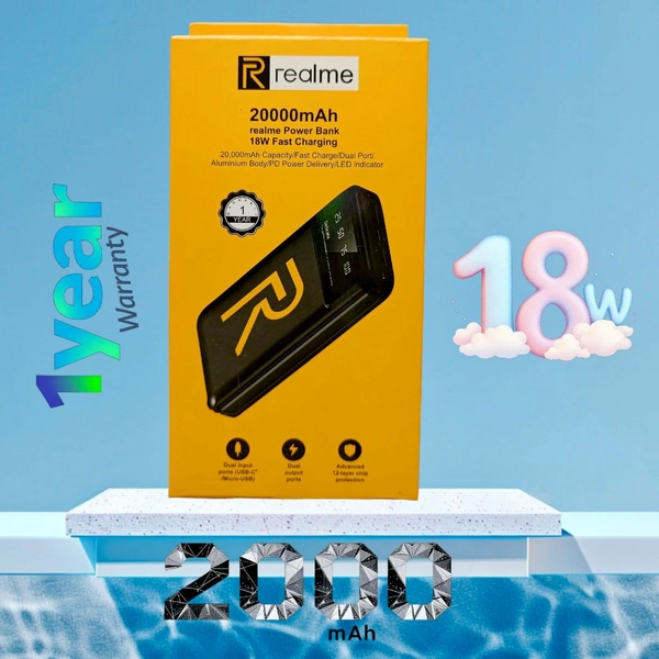 Realme 20000mAh Power Bank 18w