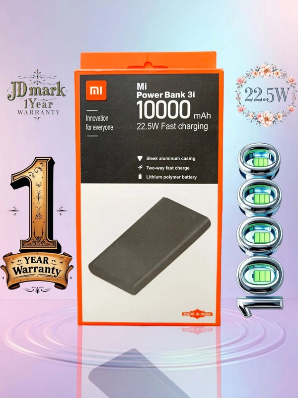Mi 10000mAh Power Bank 22.5W 1year Warranty (Jd Mark)