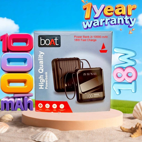 BoAt 10000mAh Power Bank 2i 18w 1year Warranty