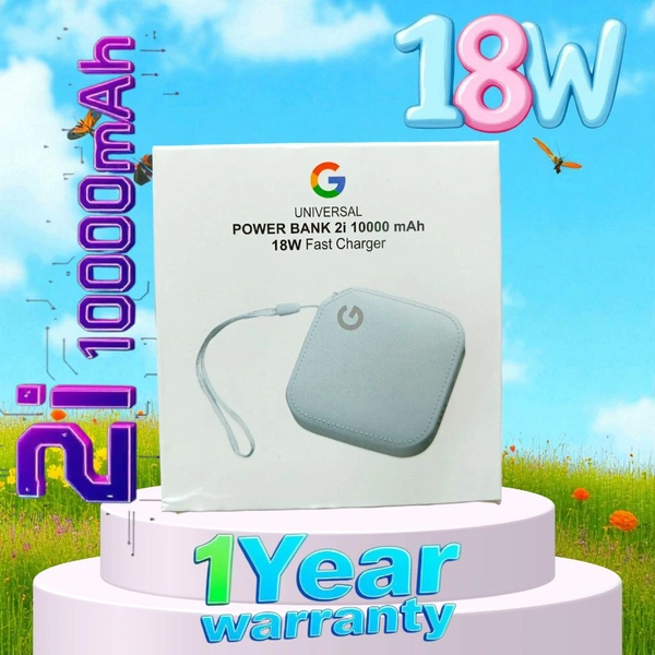 Google 10000mAh Power Bank 2i 18w 1year Warranty ( Small )