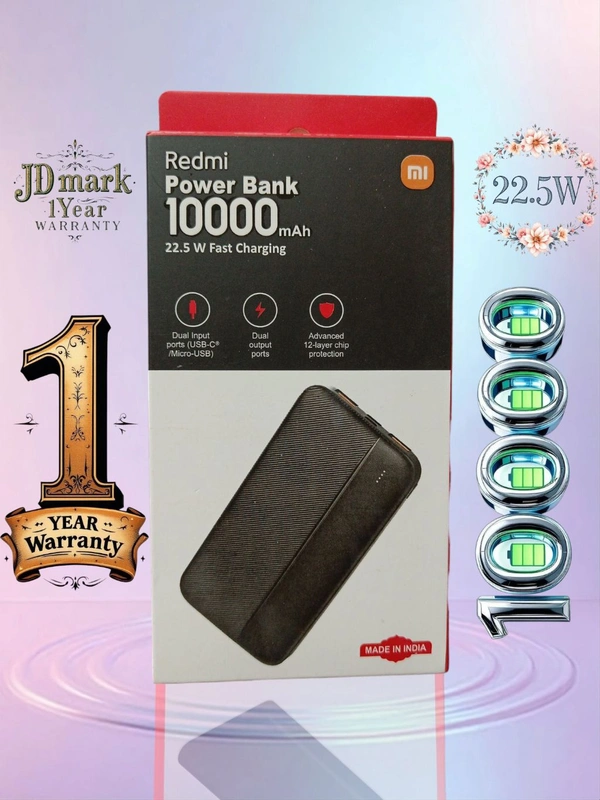 Mi 10000mAh Power Bank 22.5w 1year Warranty Slim