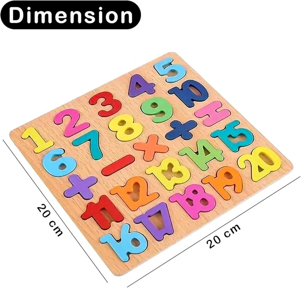 1 2 3 4 3D Educational Wooden Plate 