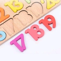 1 2 3 4 3D Educational Wooden Plate 
