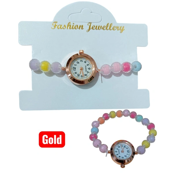 Round Stone Gift Watch Silver