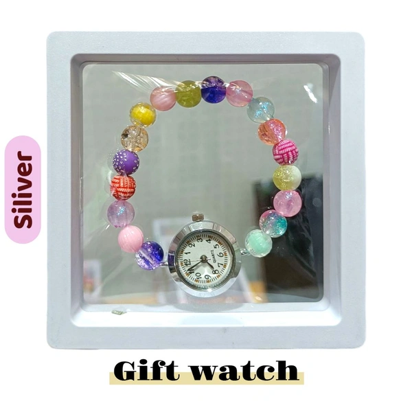 Gift Watch Siliver With Smart Peking