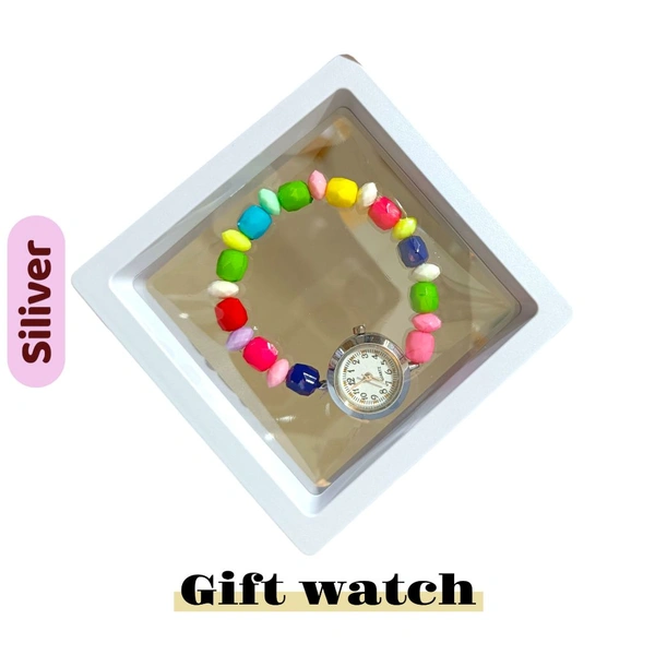 Gift Watch Siliver With Smart Peking