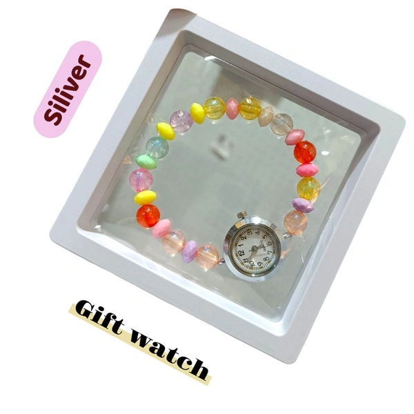 Gift Watch Siliver With Smart Peking