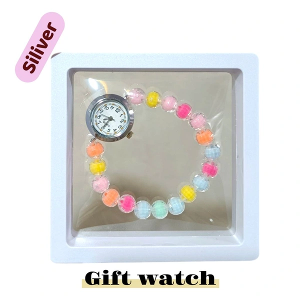 Gift Watch Siliver With Smart Peking