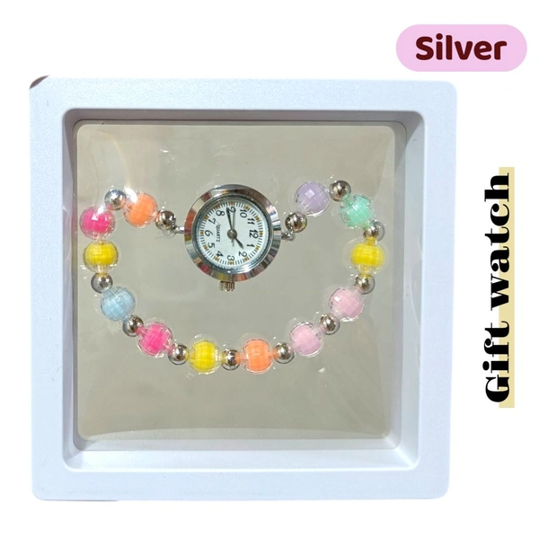 Gift Watch Siliver With Smart Peking
