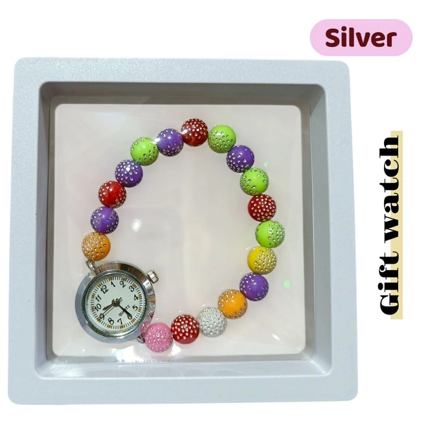 Gift Watch Siliver With Smart Peking
