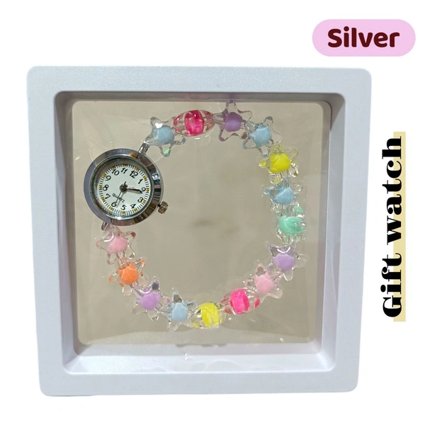 Gift Watch Siliver With Smart Peking