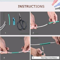 2UUL 6mm 8mm 10mm Pre-Cut Heat Shrink Tubing 200Pcs/set
