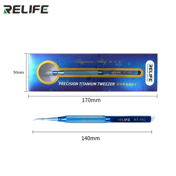 RELIFE RT15C PRECISION TITANIUM TWEEZER 
