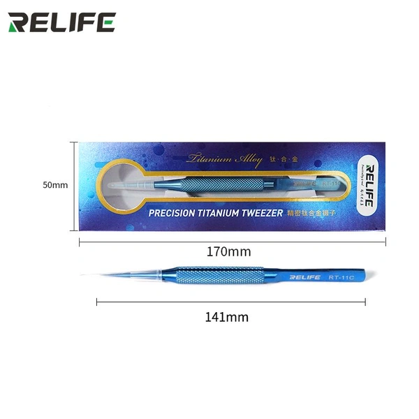 RELIFE RT11C PRECISION TITANIUM TWEEZER 