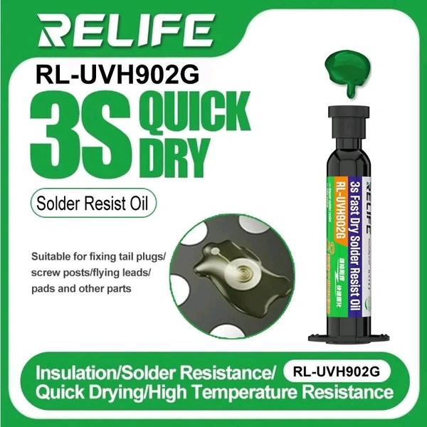 Relife RL-UVH902G 3s Fast Dry Solder Resist Oil Green