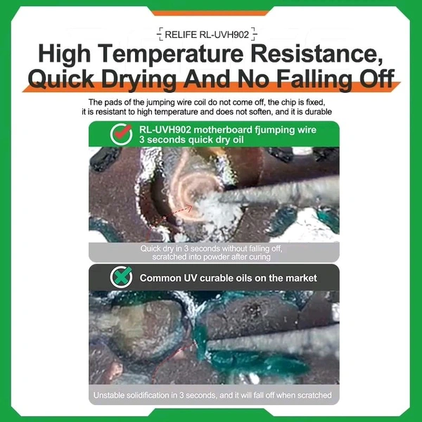 Relife RL-UVH902G 3s Fast Dry Solder Resist Oil Green