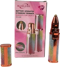 Women Blawless Battery Powered Eyebrow And Uperlip Trimmer Shaver For Ladies.