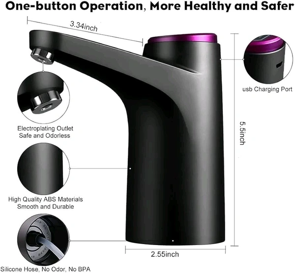 Automatic Water Dispenser Pump  - Black