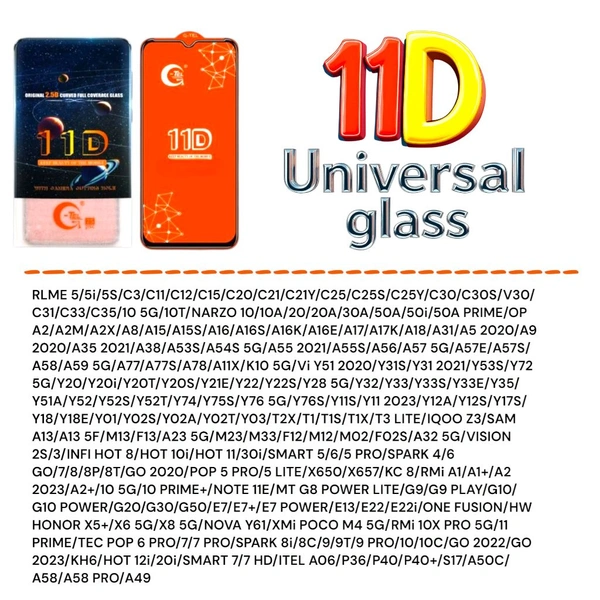 Realme 5 Universal 11D Glass 