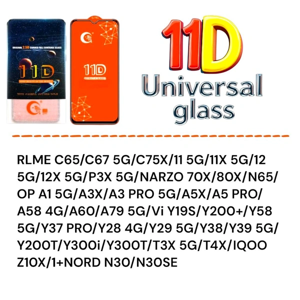 Realme C65 Universal 11D Glass 