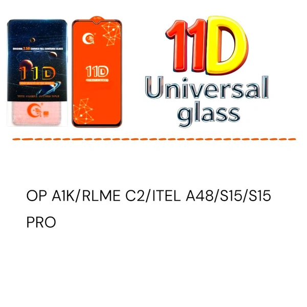 Oppo A1k Universal 11D Glass 