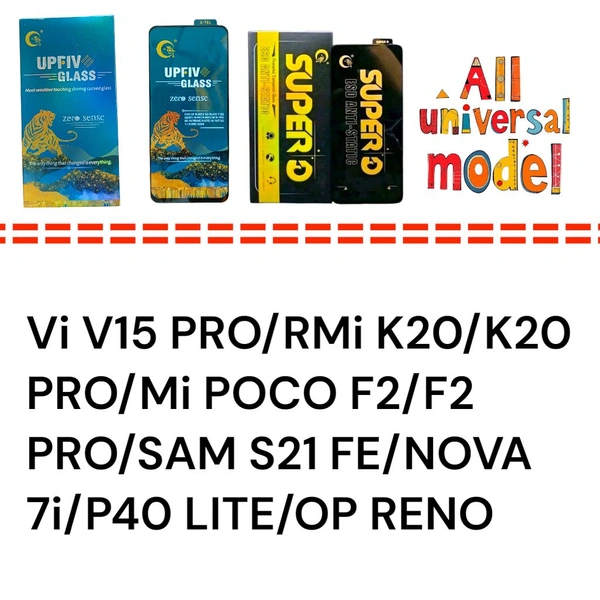 V15 PRO/ Mi K20/k20 Pro Universal UP FIVE +Super D Glass 