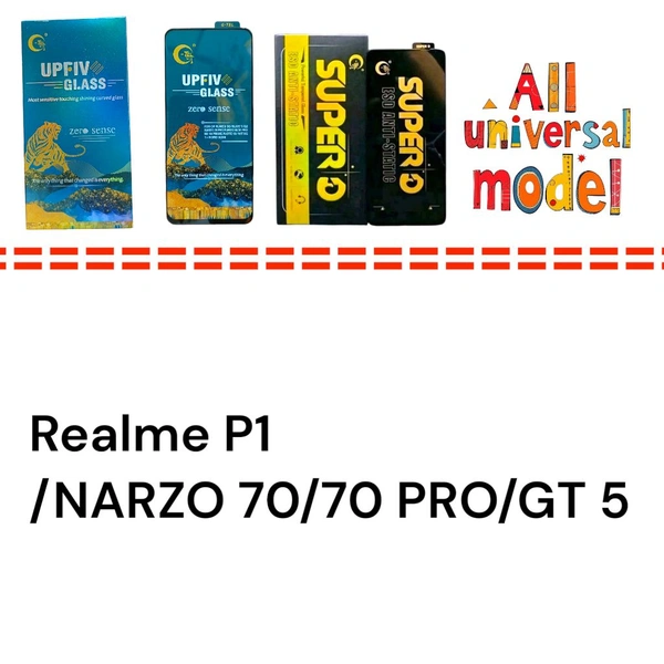 Realme P1/NARZO 70/70 PRO/GT 5 Universal UP FIVE +Super D Glass 
