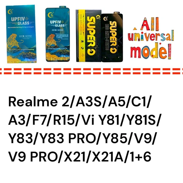 Realme 2 / A3s Universal UP FIVE +Super D Glass 