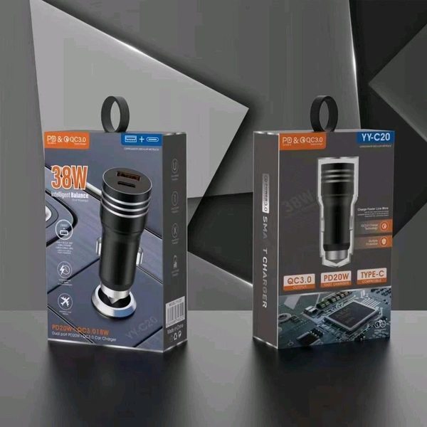 C20 Car Adapter Usb+Pd 38w