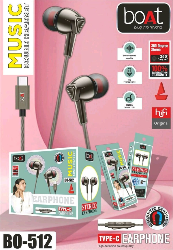 Boat Bo 512 Type c Earphone 