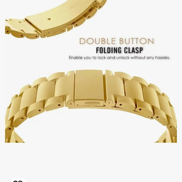 Smart Watch Belt 20mm / 22mm Metal  - Gold, 22mm