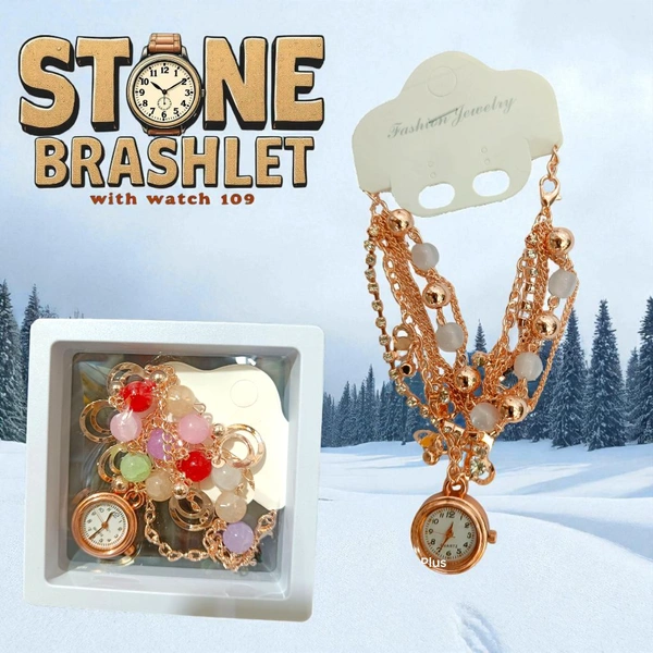 Stone Brashlet With Watch 109