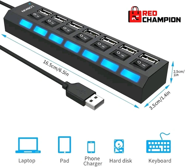Hi Speed 7 USB 3.0 Port Hub