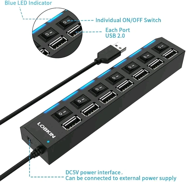 Hi Speed 7 USB 3.0 Port Hub