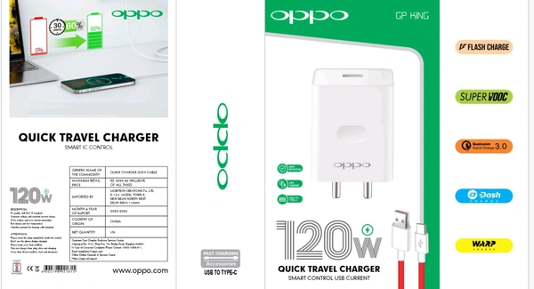 Oppo 120w Charger All In One Support Gp King (1year Warranty)