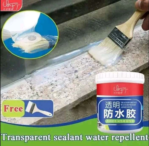 Waterproof Sealant Glue Super Strong Bonding Sealant Invisible Waterproof Anti-Leakage Agent, Bathroom Roof Top Concrete Wall Water Repellent Repair Leaks(300gm)