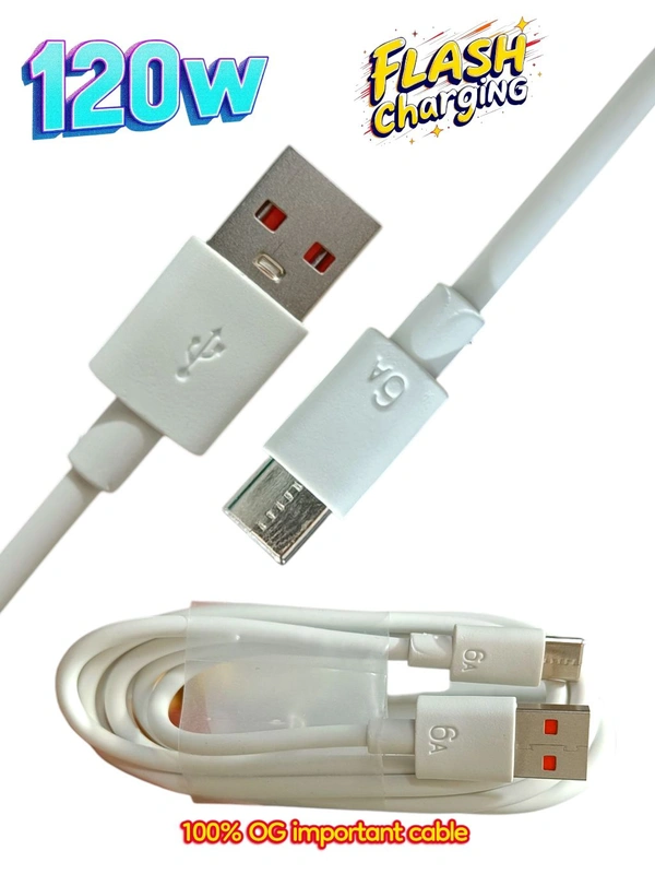 120w FLASH Charging TYPE C Cable 100%OG Important Cable 