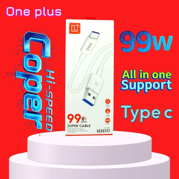 One plus 99w Type C Cable (1year Warranty) - 1mt.