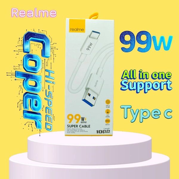 Realme 99w Type C Cable (1year Warranty)