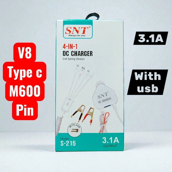 3.1A Dc Charger With Usb Port  4in1