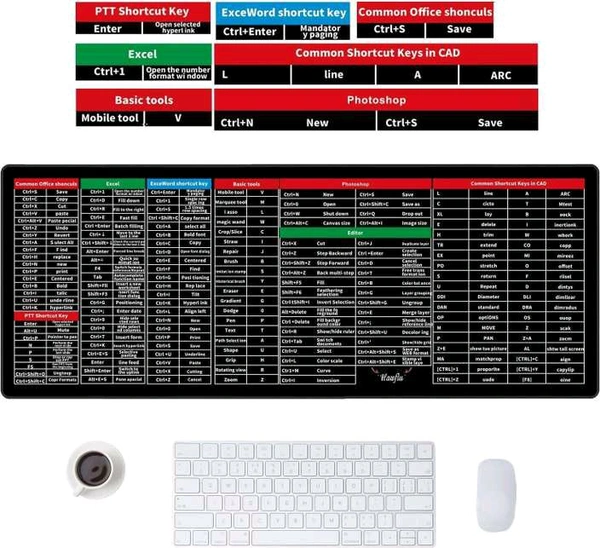 Shortcuts Mouse Pad 60*30cm