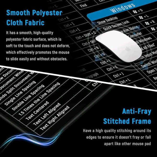 Shortcuts Mouse Pad 60*30cm