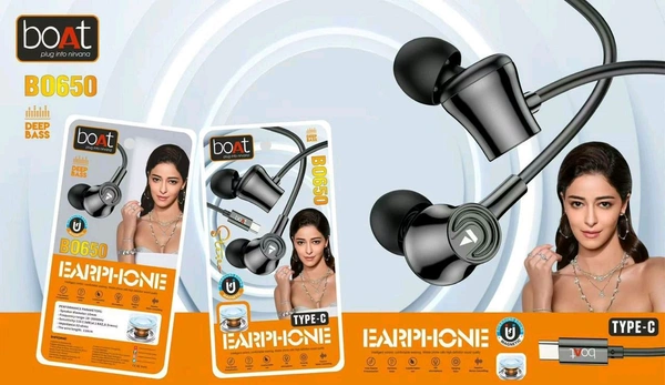 Boat Bo650 Type c Earphone Poly Peking 