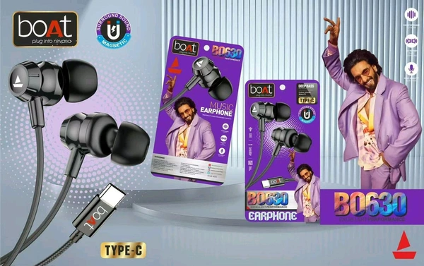 Boat Bo630 Type c Earphone Poly Peking 