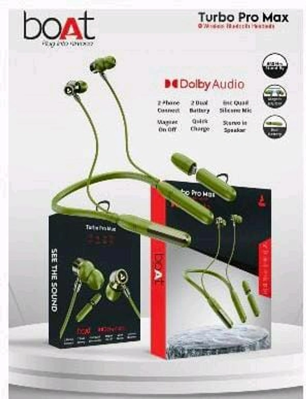 Boat Turbo Pro Max Dual Battery Neckband 