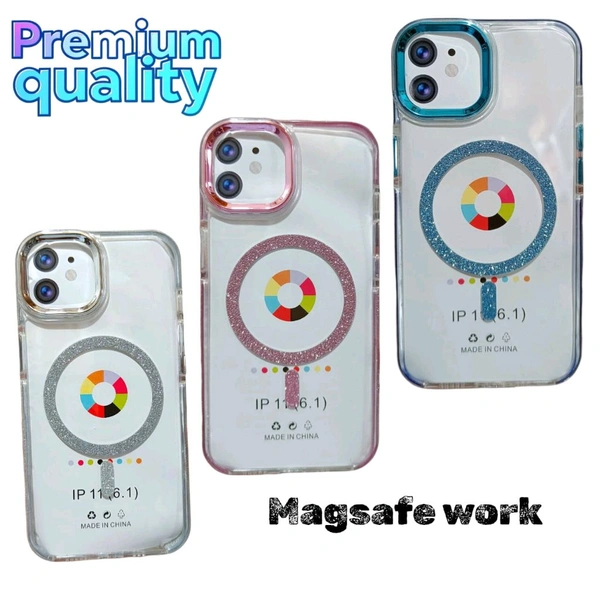 Iphone 15pro Cover Glitter Case With Magsafe Working 