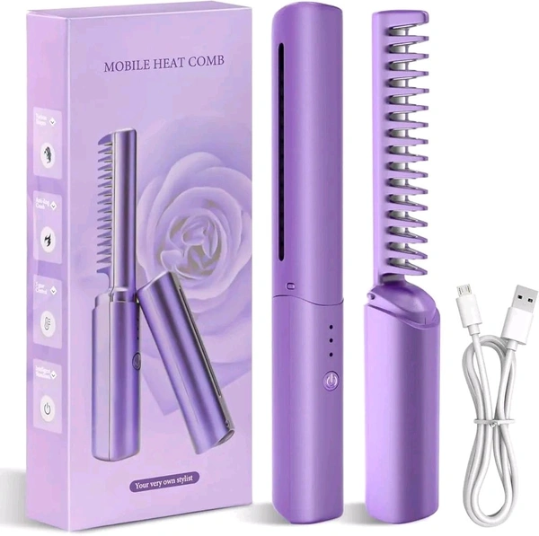 Mini Hair Straightener Comb Brush