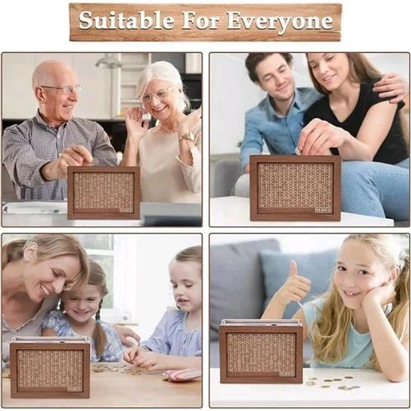 Wooden Cash Money Saving Box