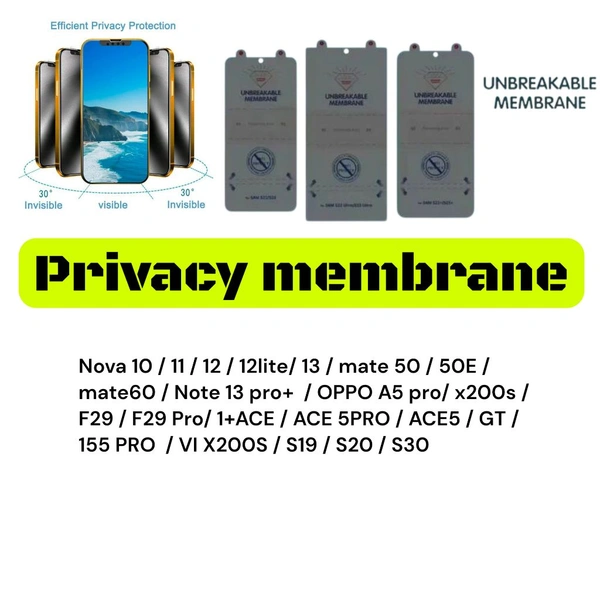 Nova 10 / 11 / 12 Universal Privacy Membrane 